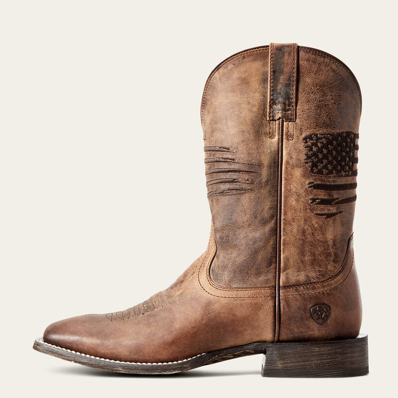 Ariat MNS Circuit Patriot Western Boot Weathered Tan- 10029699