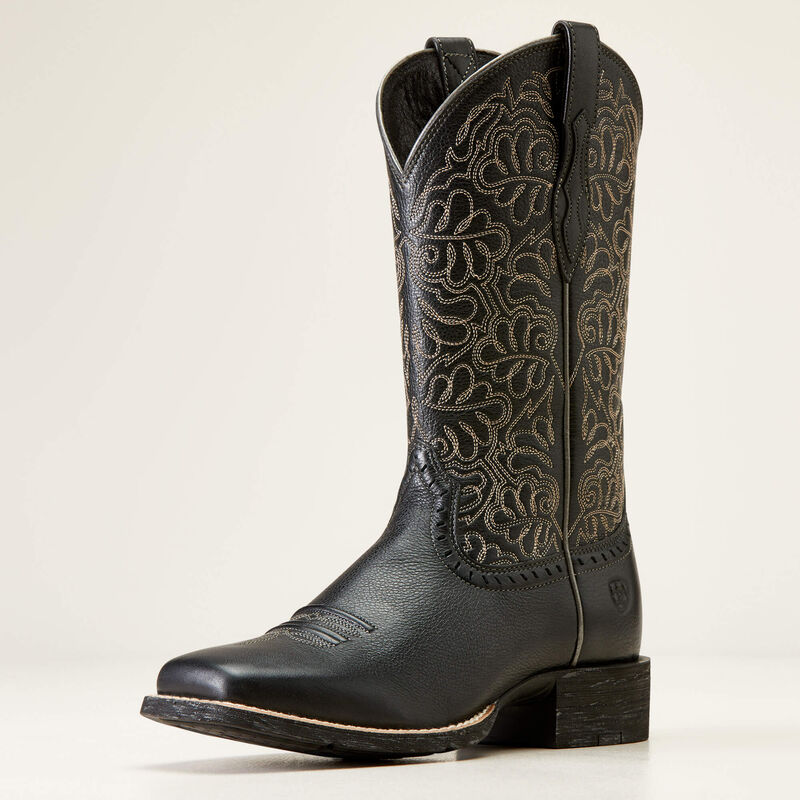Ariat WMS Round Up Remuda Black Deertan- 10034024
