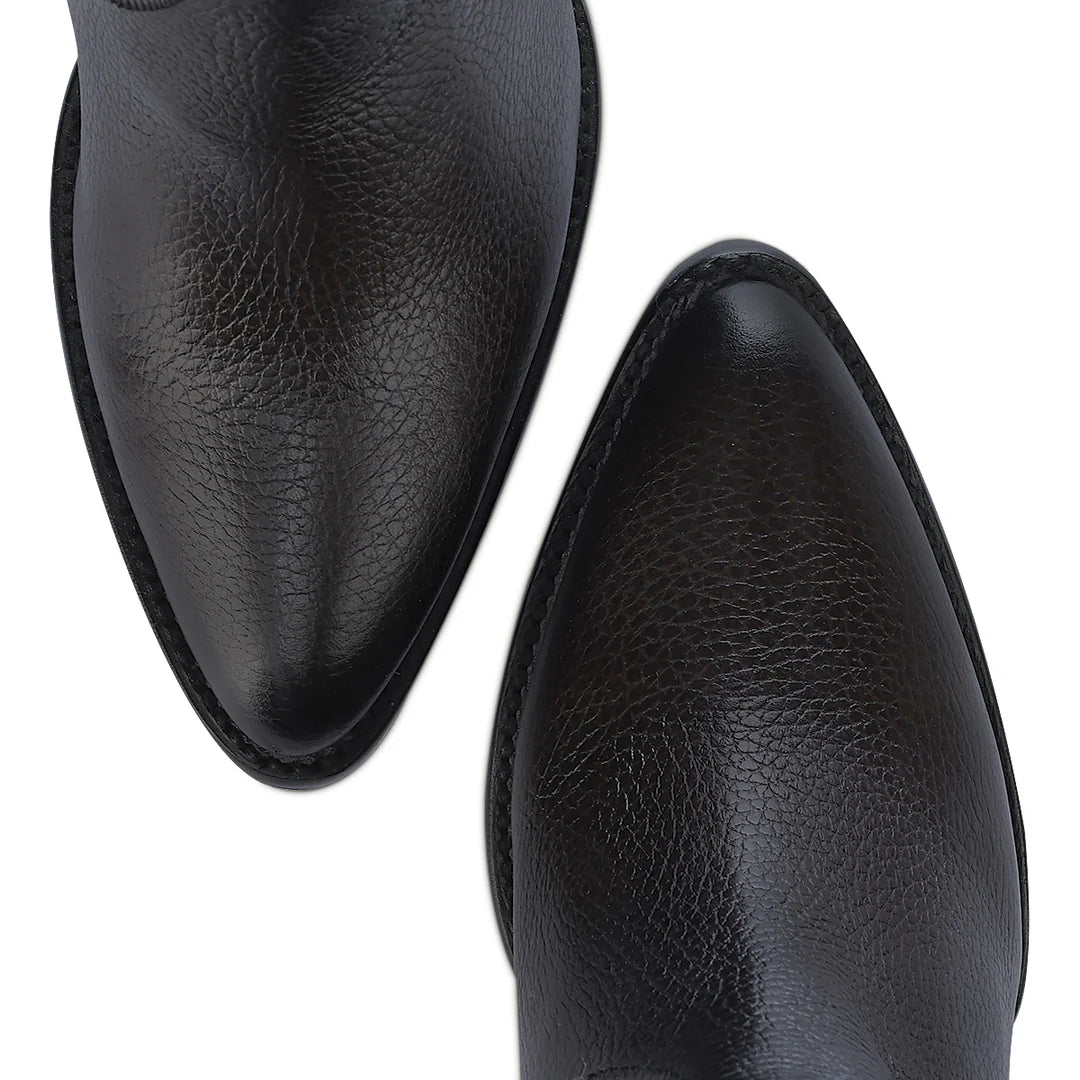 Cuadra Womens LD Chocolate Zipper & Elastic Round Toe- CU885