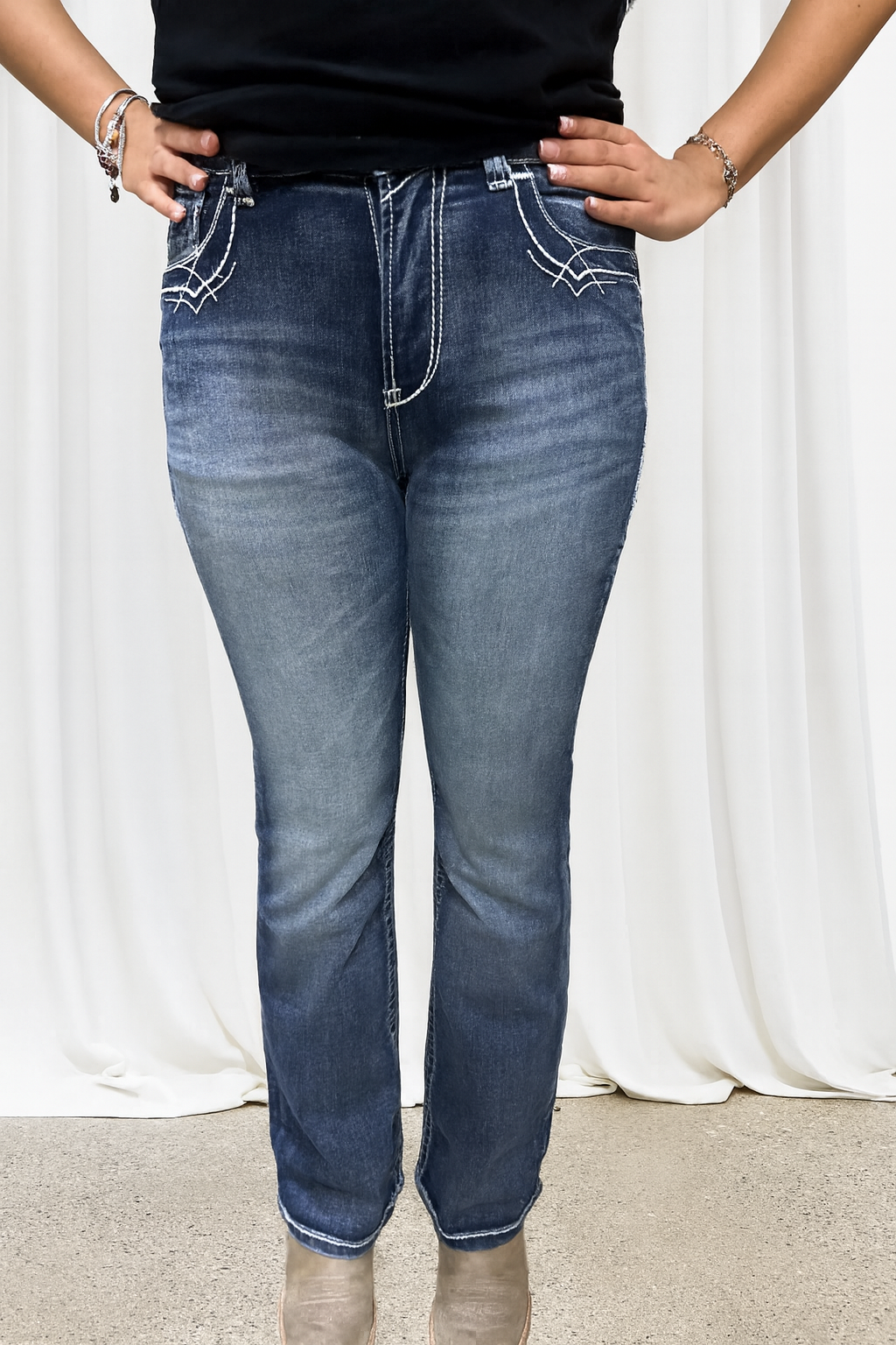 Women's Medium Blue Bootcut Jean- SW1322