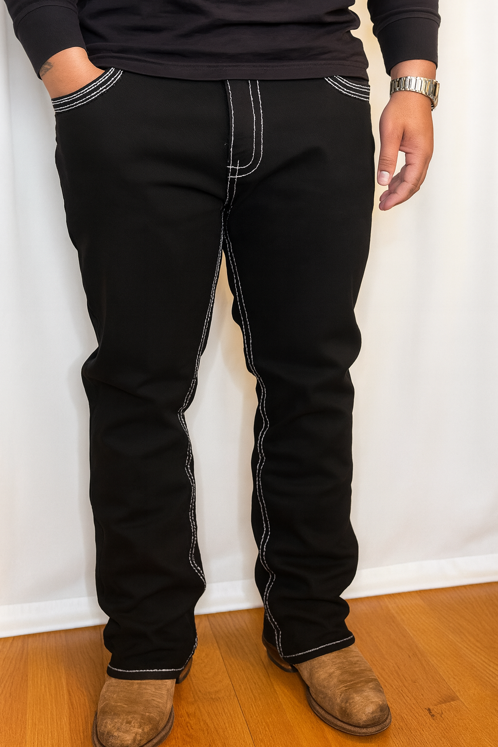 Men's Black Straight Jean- Y1285-ST-Straight-30L