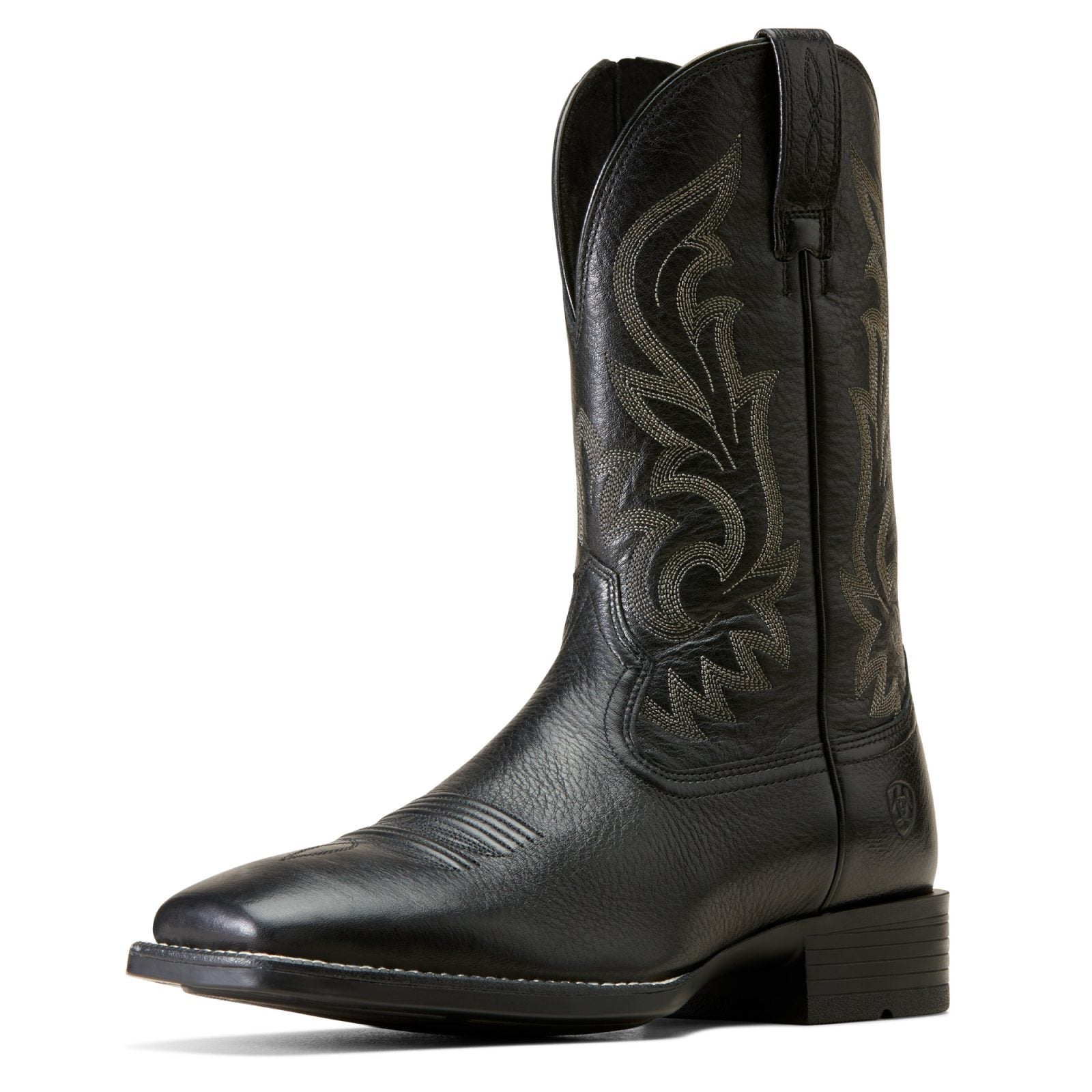 Ariat MNS Slim Zip Ultra Wide Square Toe Western Boot Black Deertan- 10046852