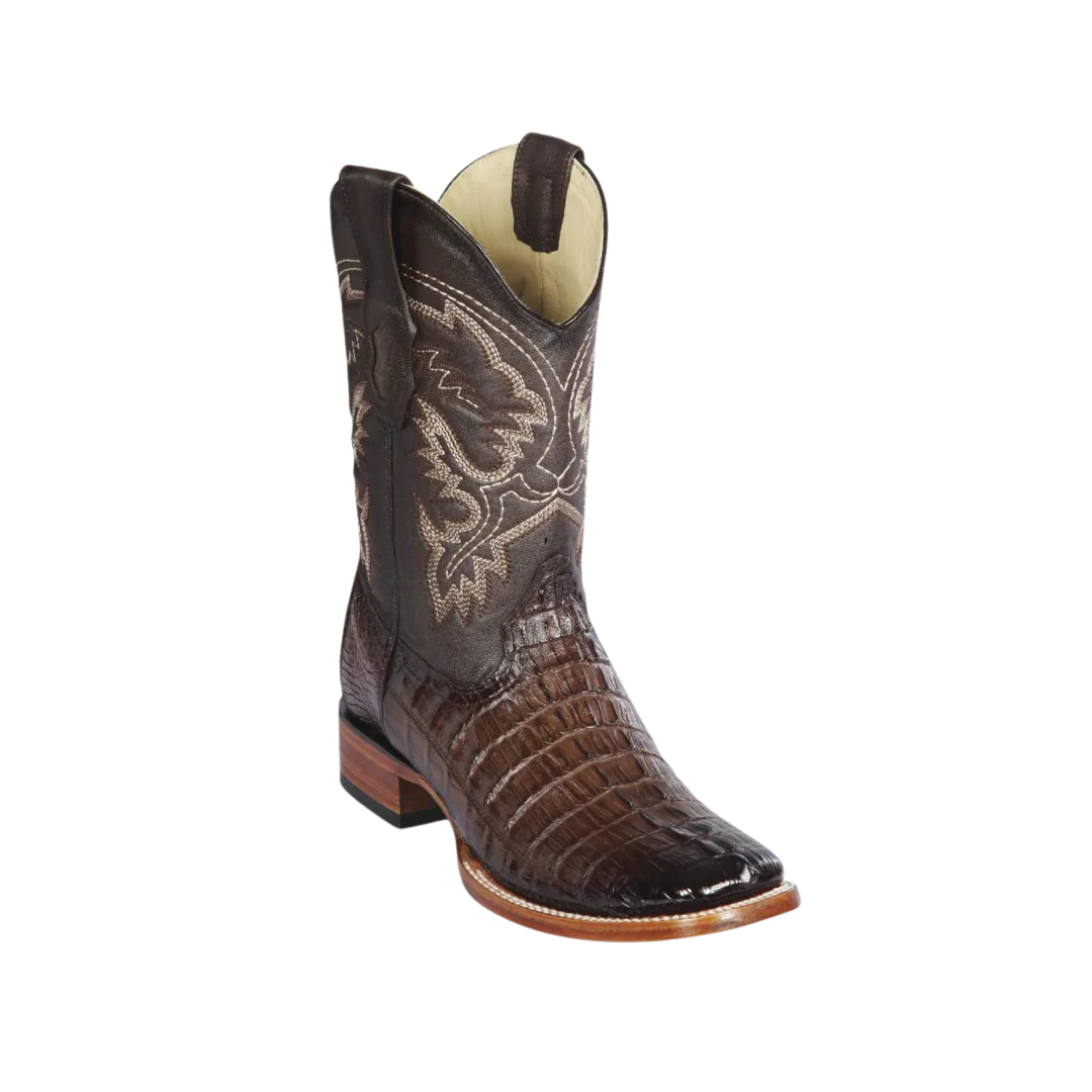 Los Altos Men's Caiman Tail Faded Brown- 48220116