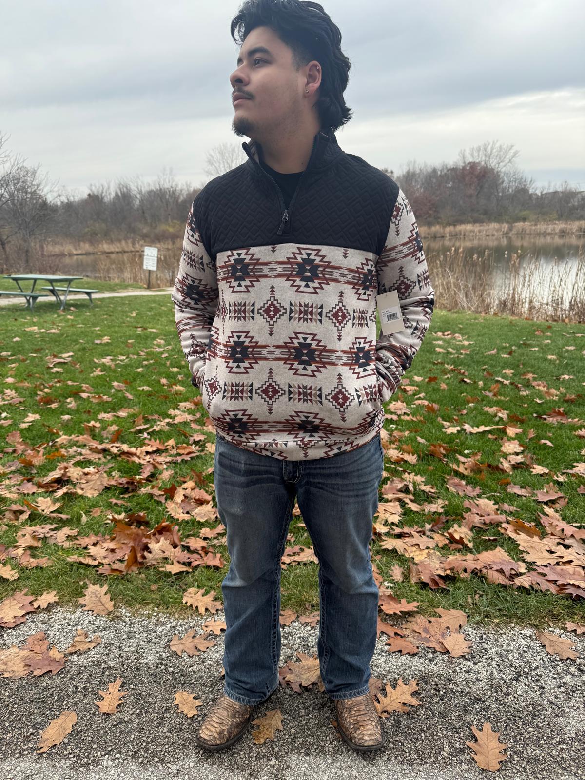 Albany Sweater Two tone- Lt Brown 557