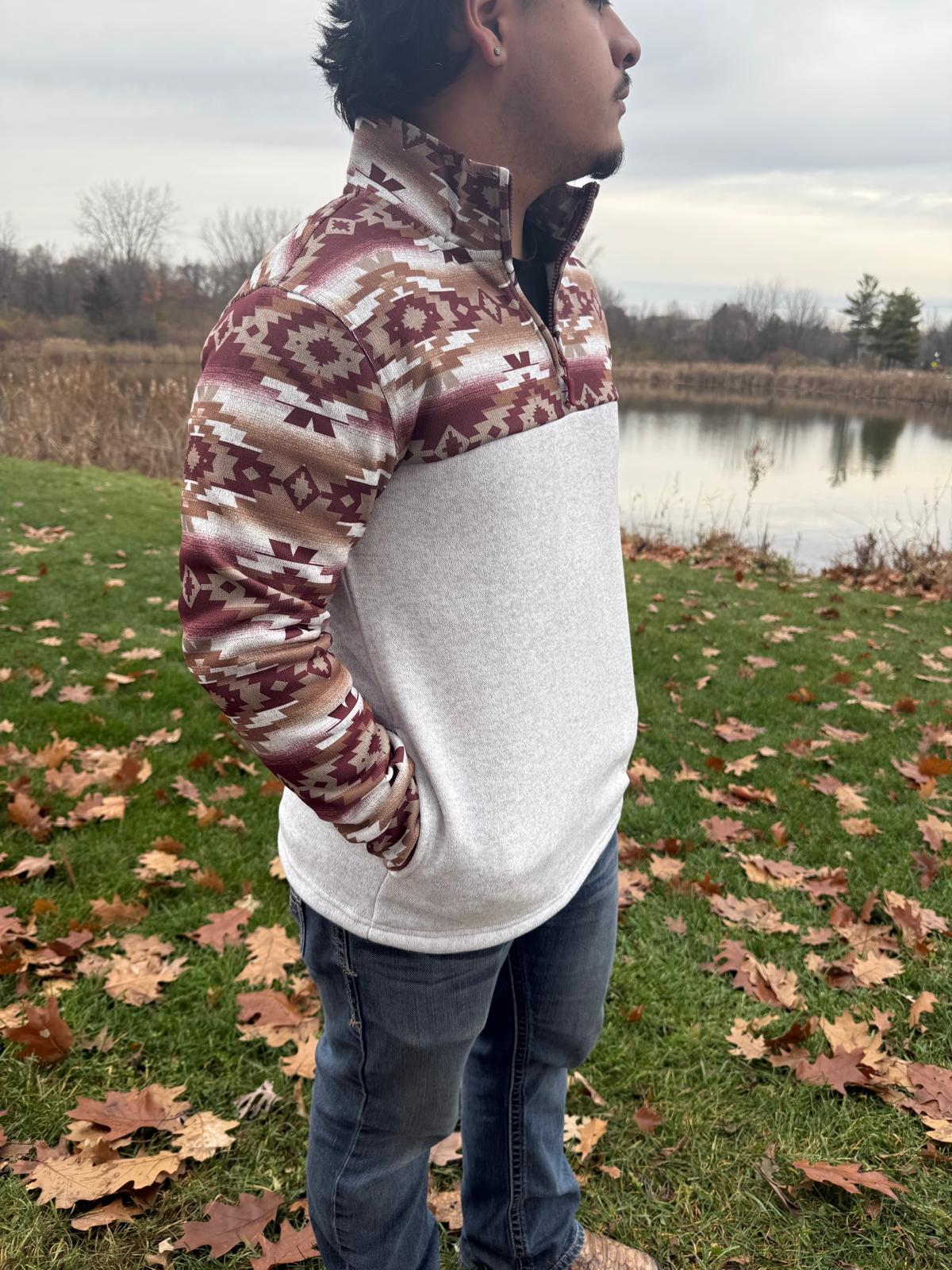 Albany Sweater Two tone- Dk Brown 562