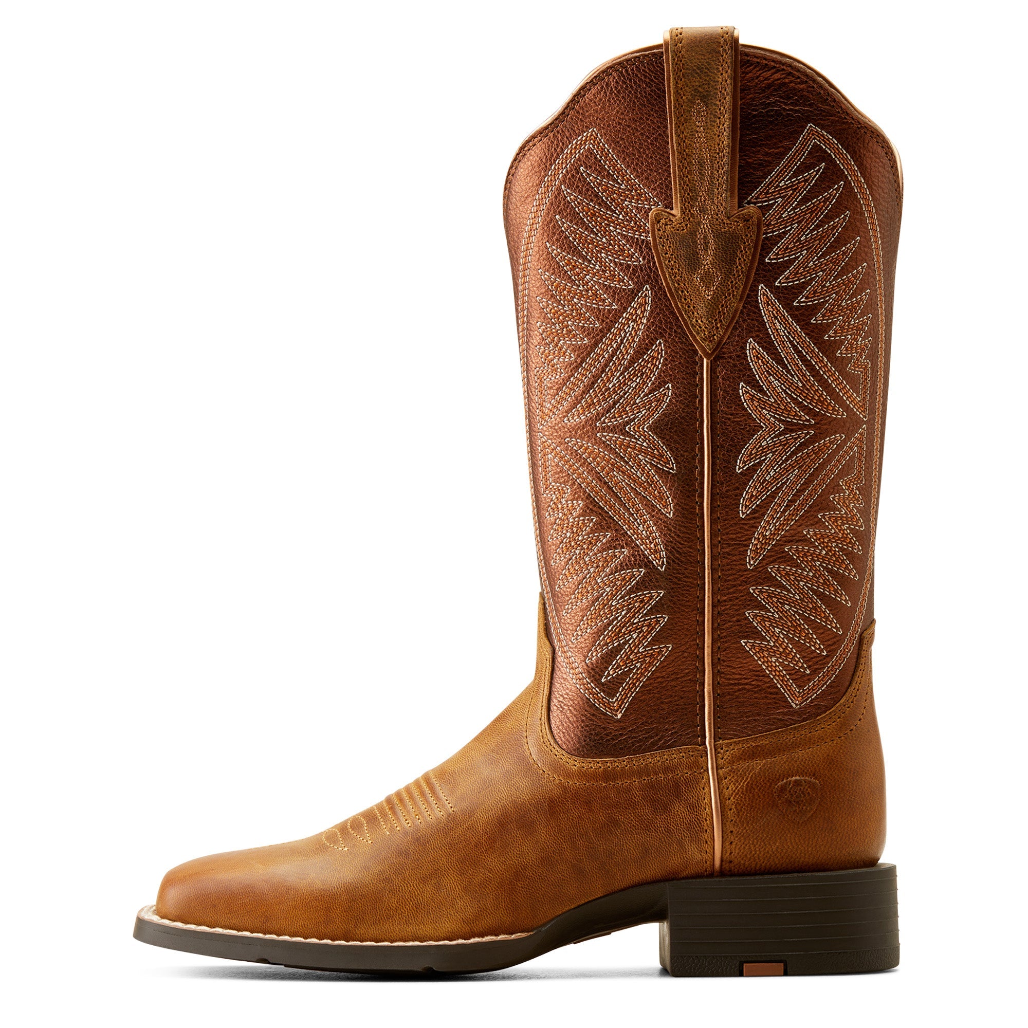 Ariat WMS Round Up Ruidoso Wide Square Toe Western Boot Pearl- 10051066